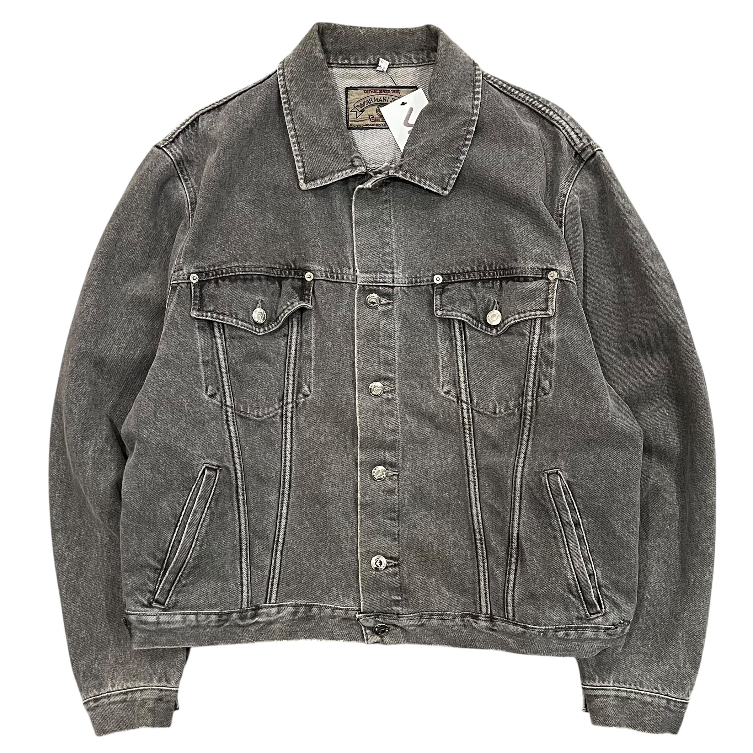 90s armani jeans denim jacket M/L