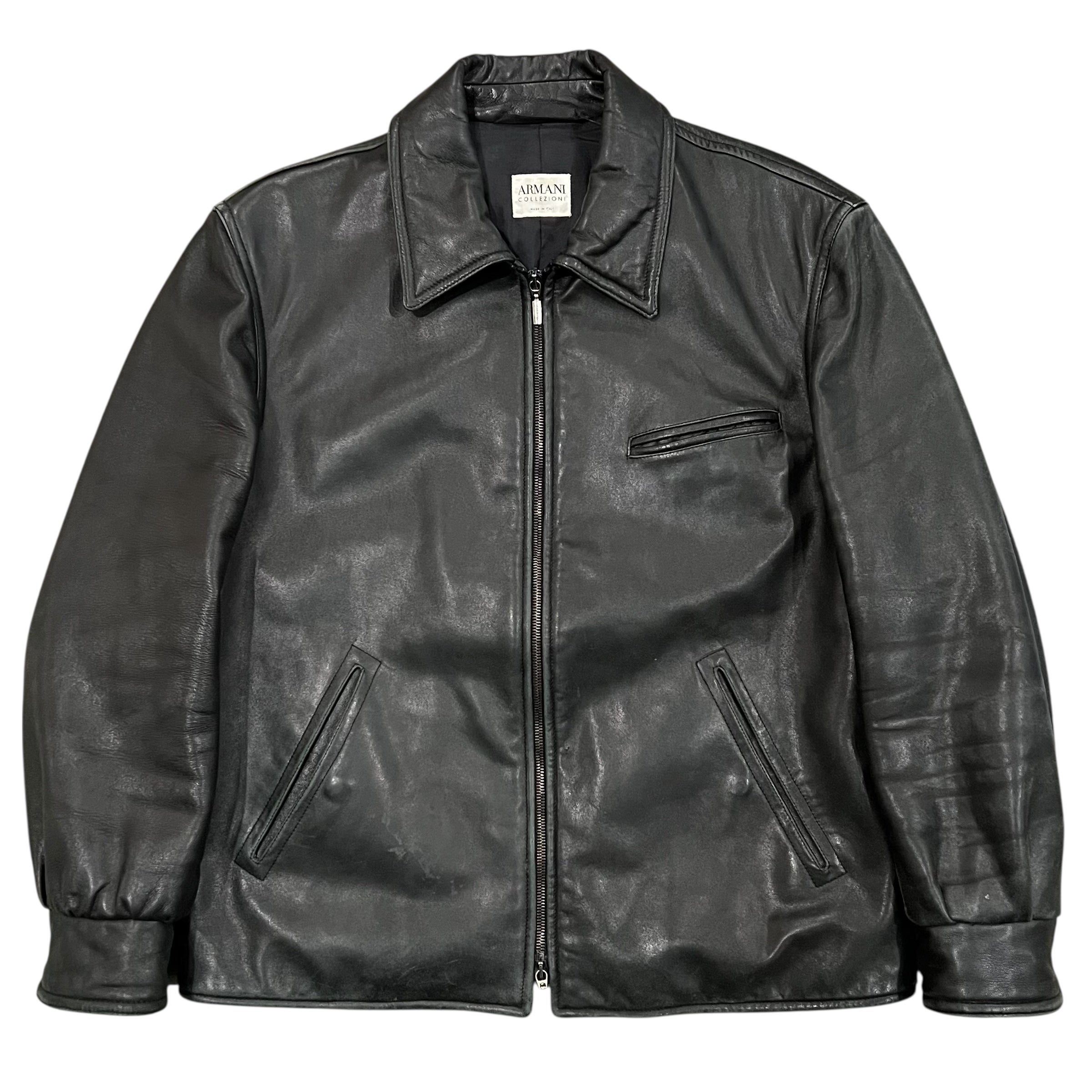 90s armani collezioni レザーダウンジャケット 90s armani collezioni レザーダウンジャケット